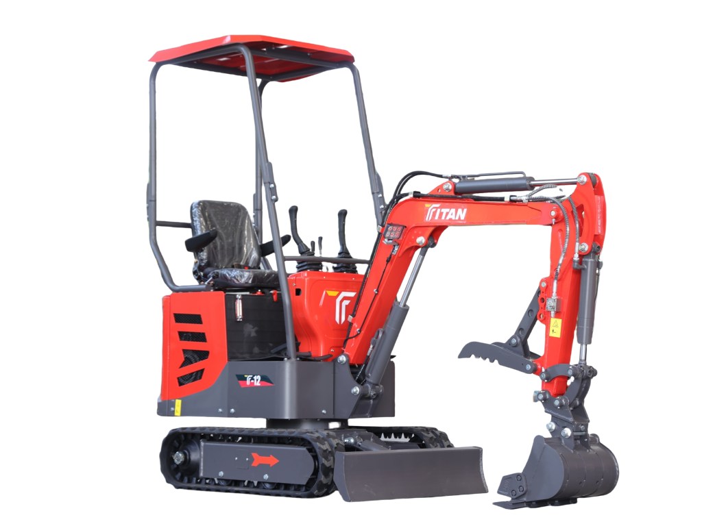 Titan T-12 Mini Excavator with Briggs & Stratton Engine – Compact and Powerful