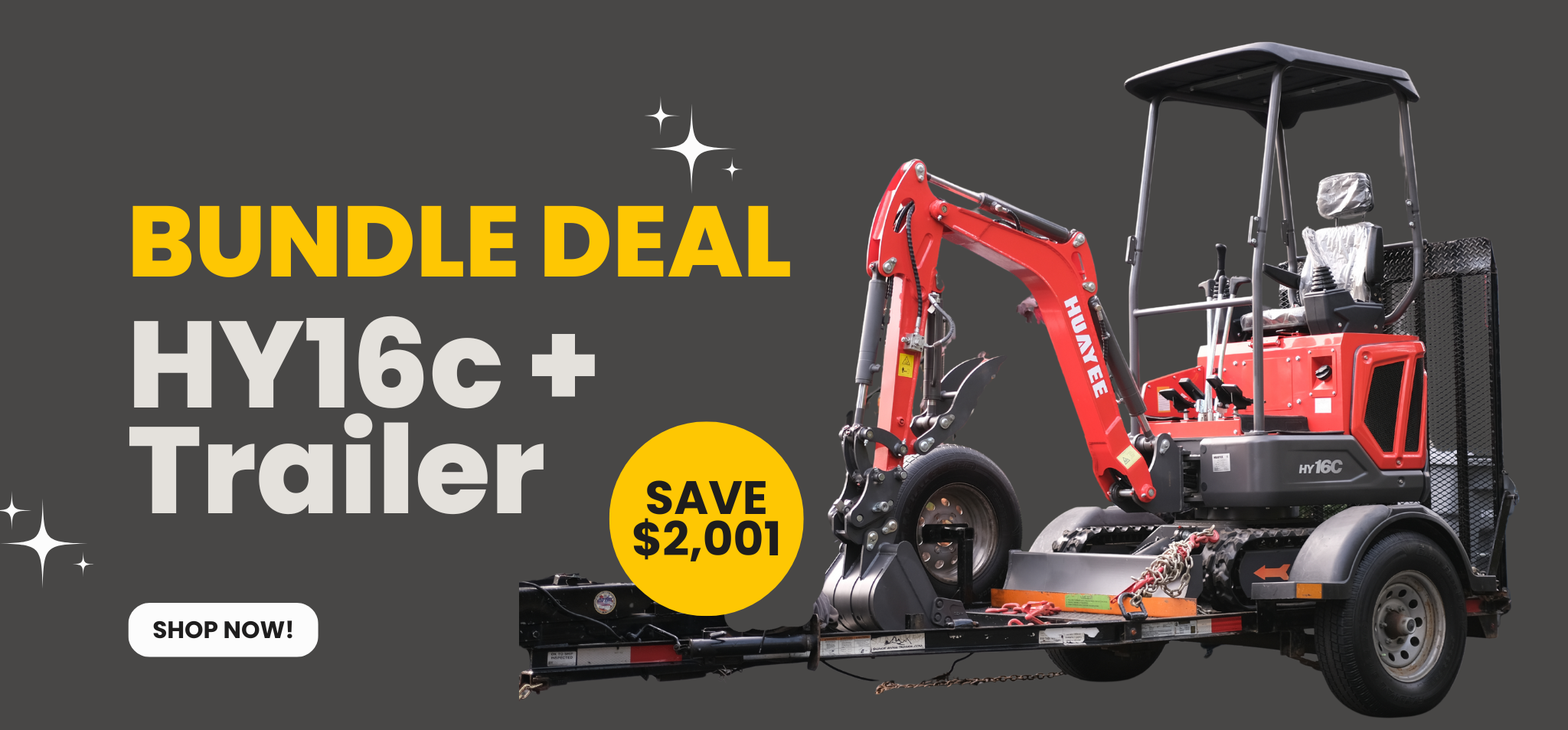 Bundle deal - trailer and excavator
