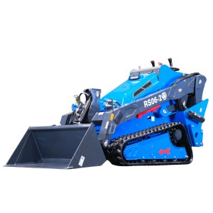 2025 Rippa RS06-2 skid steer loader – front view with bucket and rubber tracks, available at Best Seedling in Seattle WA.