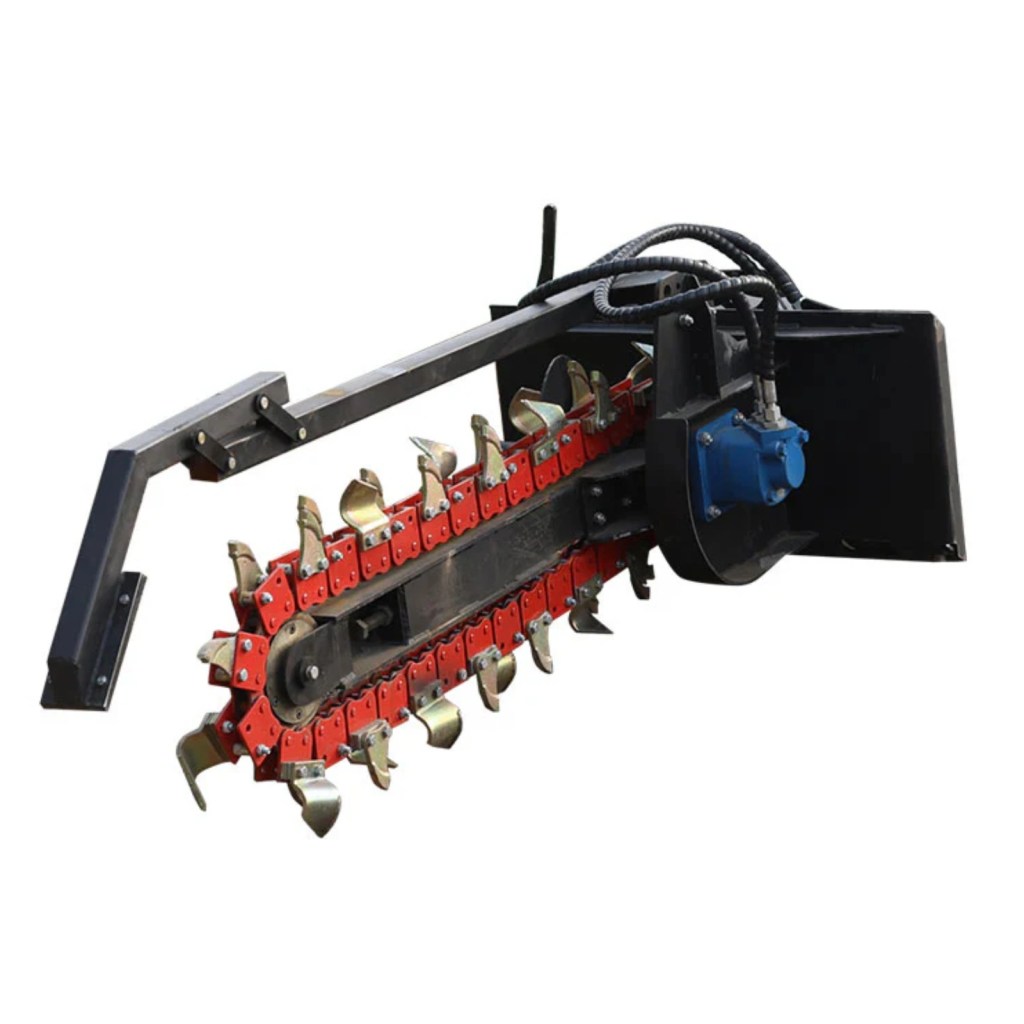 2026 Rippa RS06 skid steer trencher – side view, available at Best Seedling in Seattle WA