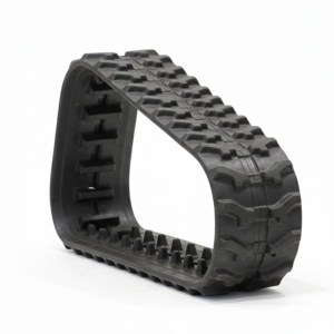 Replacement rubber track for compact skid steer with deep traction lugs