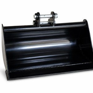 24-inch leveling bucket for 1–2 ton mini excavators with standard 25 mm pin mount