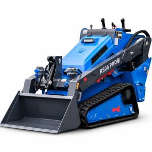 RIPPA RS06-3 PRO mini skid steer loader with bucket, Kubota diesel power, and vertical lift system
