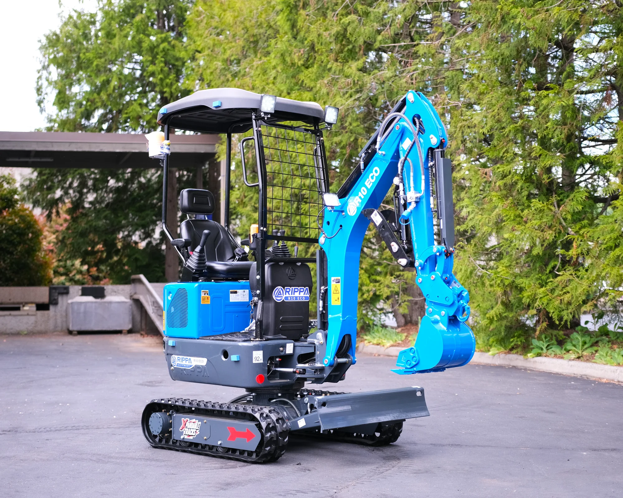 Latest-generation RIPPA R10 ECO Kubota diesel mini excavator outdoors