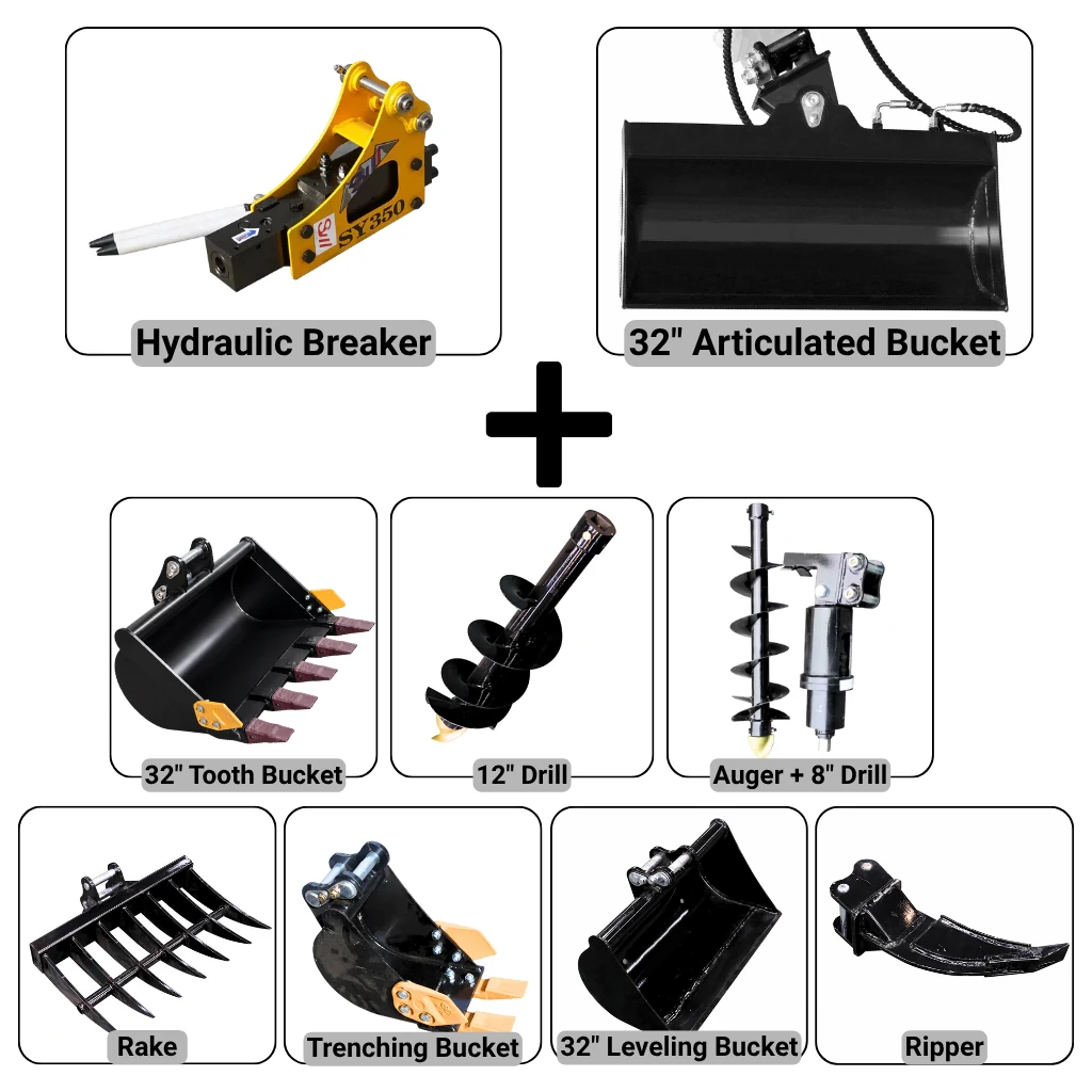 RIPPA R18 Complete Jobsite Attachment Bundle — 9-Piece Set