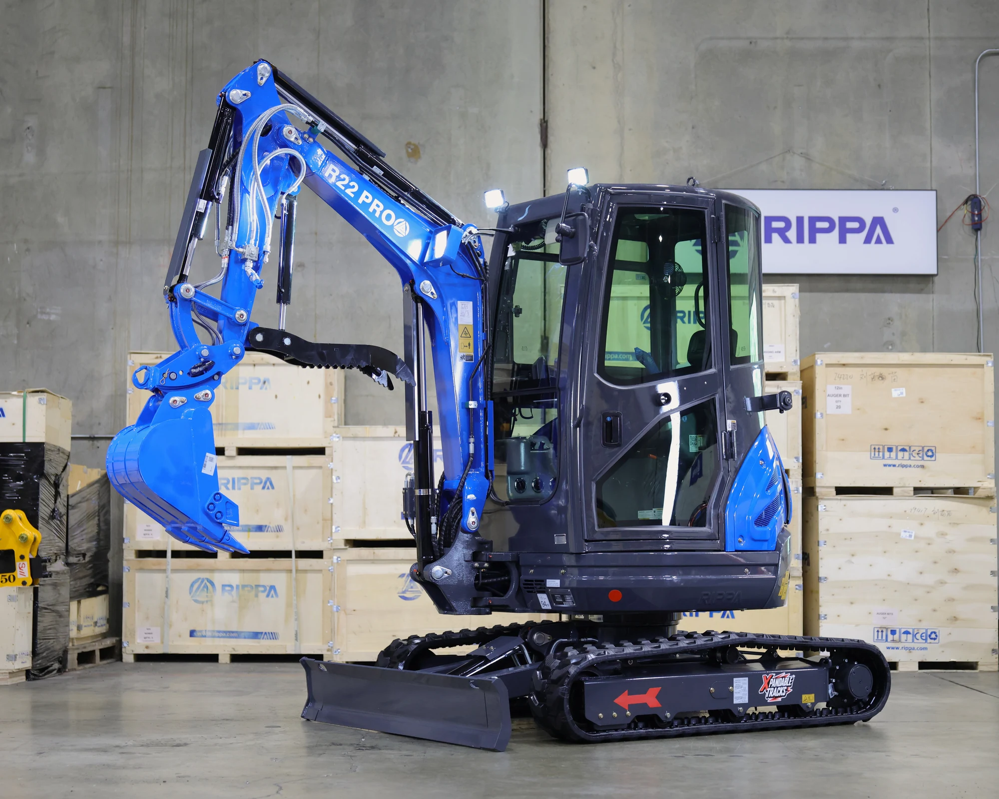 RIPPA R22-3 PRO Mini Excavator — Enclosed Cab Kubota Diesel - Image 20